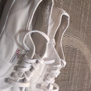 Superga White Low-Top Canvas Sneakers